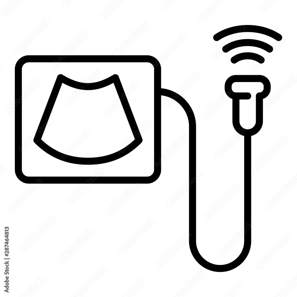Poster ultrasound scanner screen icon. outline ultrasound scanner screen vector icon for web design isolate