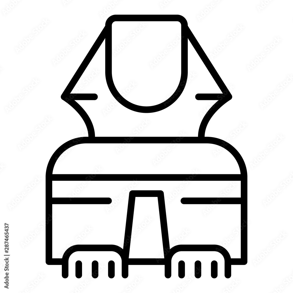 Poster egyptian sphinx in front icon. outline egyptian sphinx in front vector icon for web design isolated 