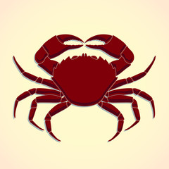 realistic shape color crab