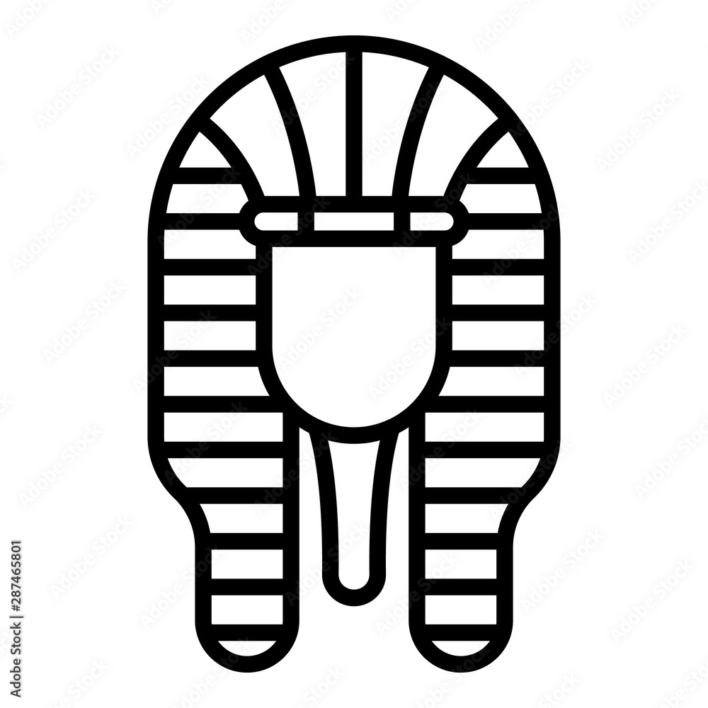 Poster pharaoh tutankhamun icon. outline pharaoh tutankhamun vector icon for web design isolated on white b