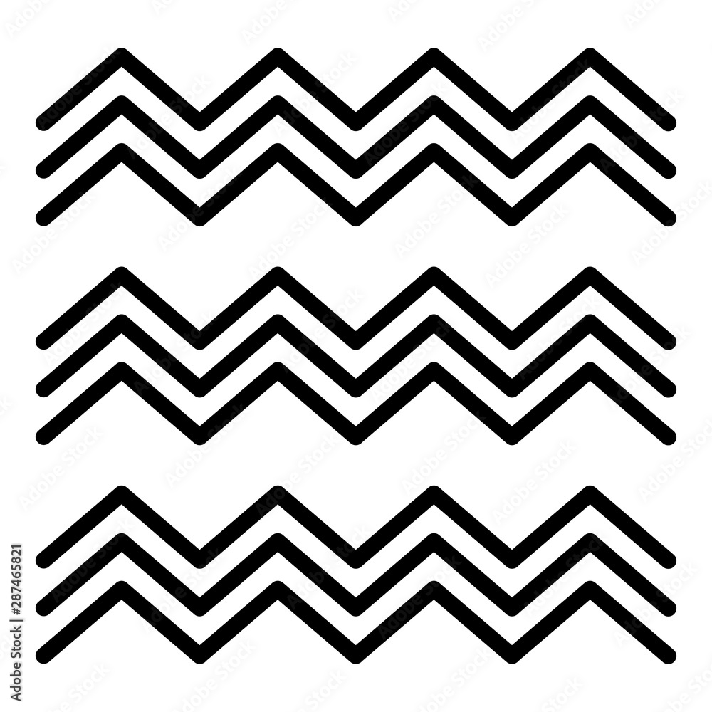 Poster egyptian fresco wave icon. outline egyptian fresco wave vector icon for web design isolated on white