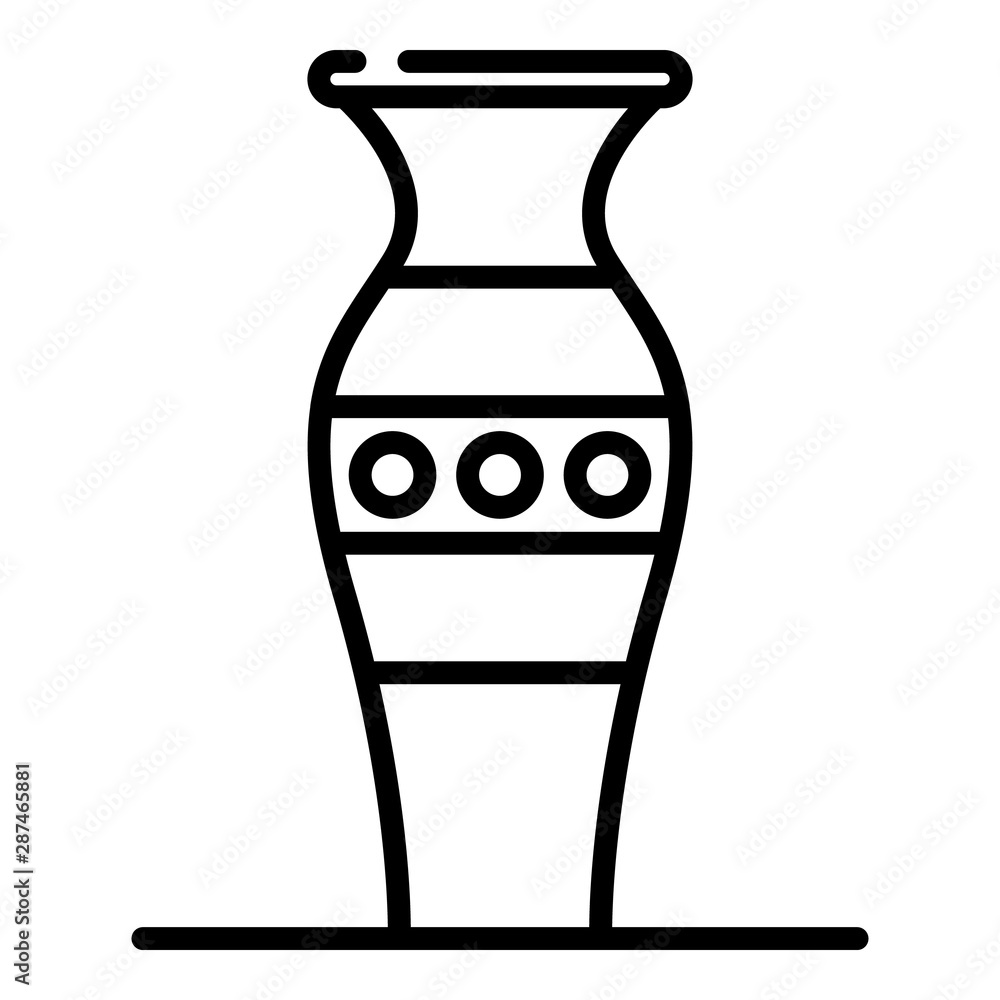 Poster ancient vase icon. outline ancient vase vector icon for web design isolated on white background