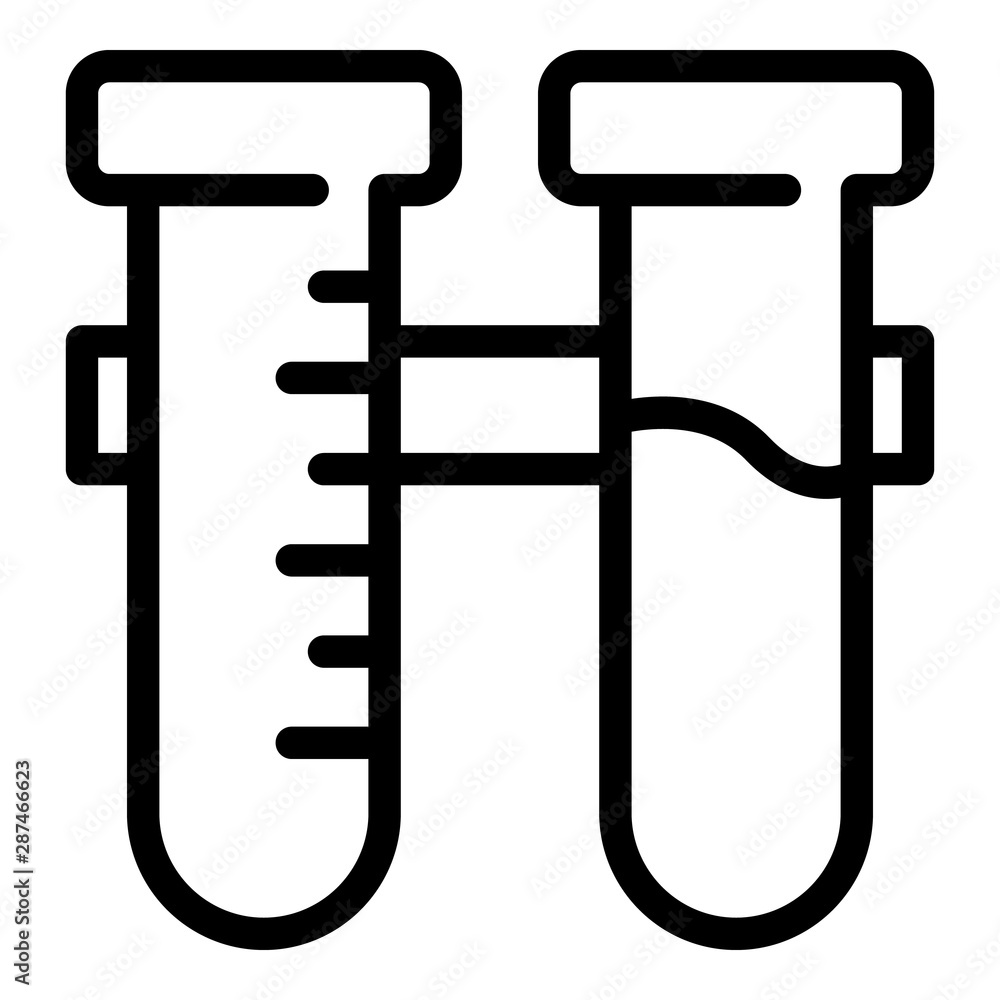 Poster measuring tubes icon. outline measuring tubes vector icon for web design isolated on white backgroun