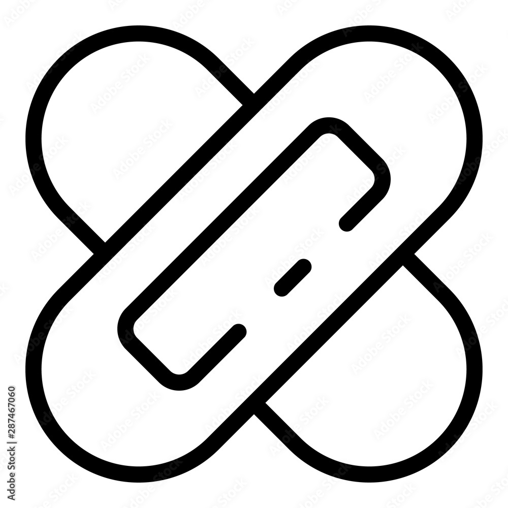 Poster sticky patch icon. outline sticky patch vector icon for web design isolated on white background
