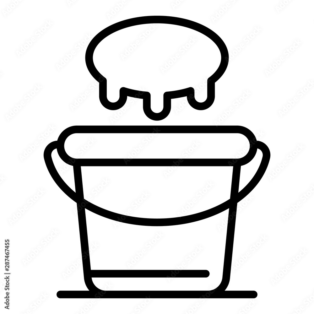 Poster udder and bucket icon. outline udder and bucket vector icon for web design isolated on white backgro