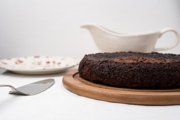 Chocolate whole cake made at home