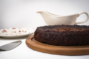 Chocolate whole cake made at home