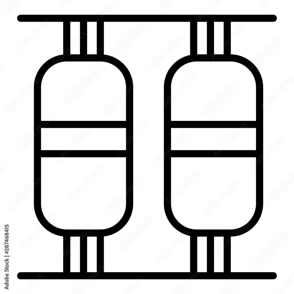 Aufkleber factory tanks icon. outline factory tanks vector icon for web design isolated on white background