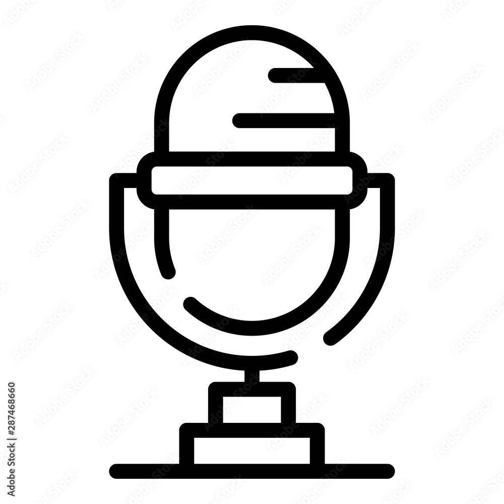 Poster radio advertisement icon. outline radio advertisement vector icon for web design isolated on white b