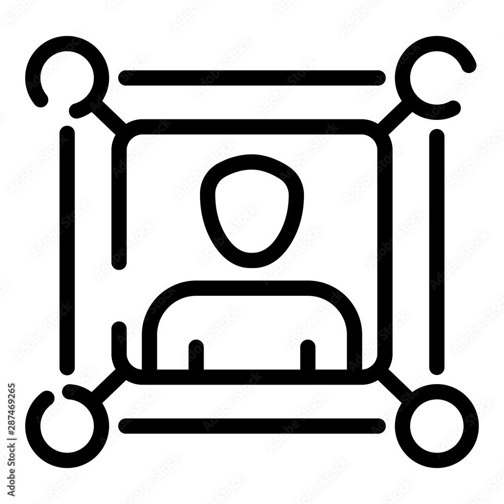 Aufkleber avatar icon. outline avatar vector icon for web design isolated on white background
