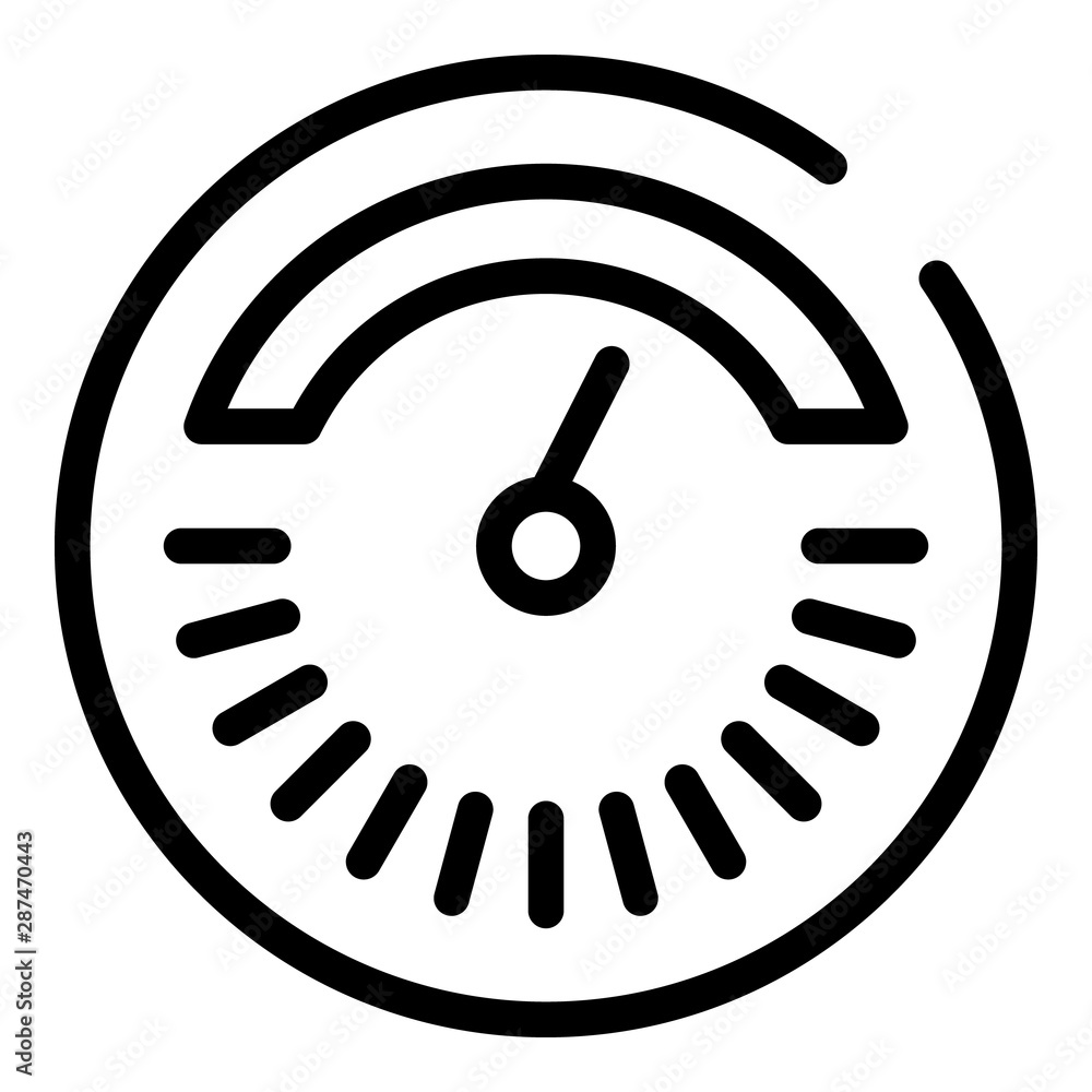 Poster round thermometer icon. outline round thermometer vector icon for web design isolated on white backg