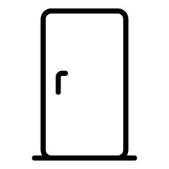 Kitchen fridge icon. Outline kitchen fridge vector icon for web design isolated on white background