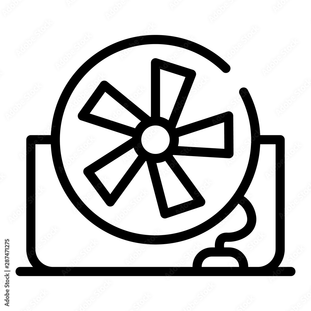 Poster compact fan icon. outline compact fan vector icon for web design isolated on white background