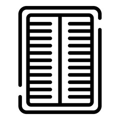 Air conditioning grill icon. Outline air conditioning grill vector icon for web design isolated on white background