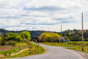 Fototapeta na wymiar Rural highway landscape