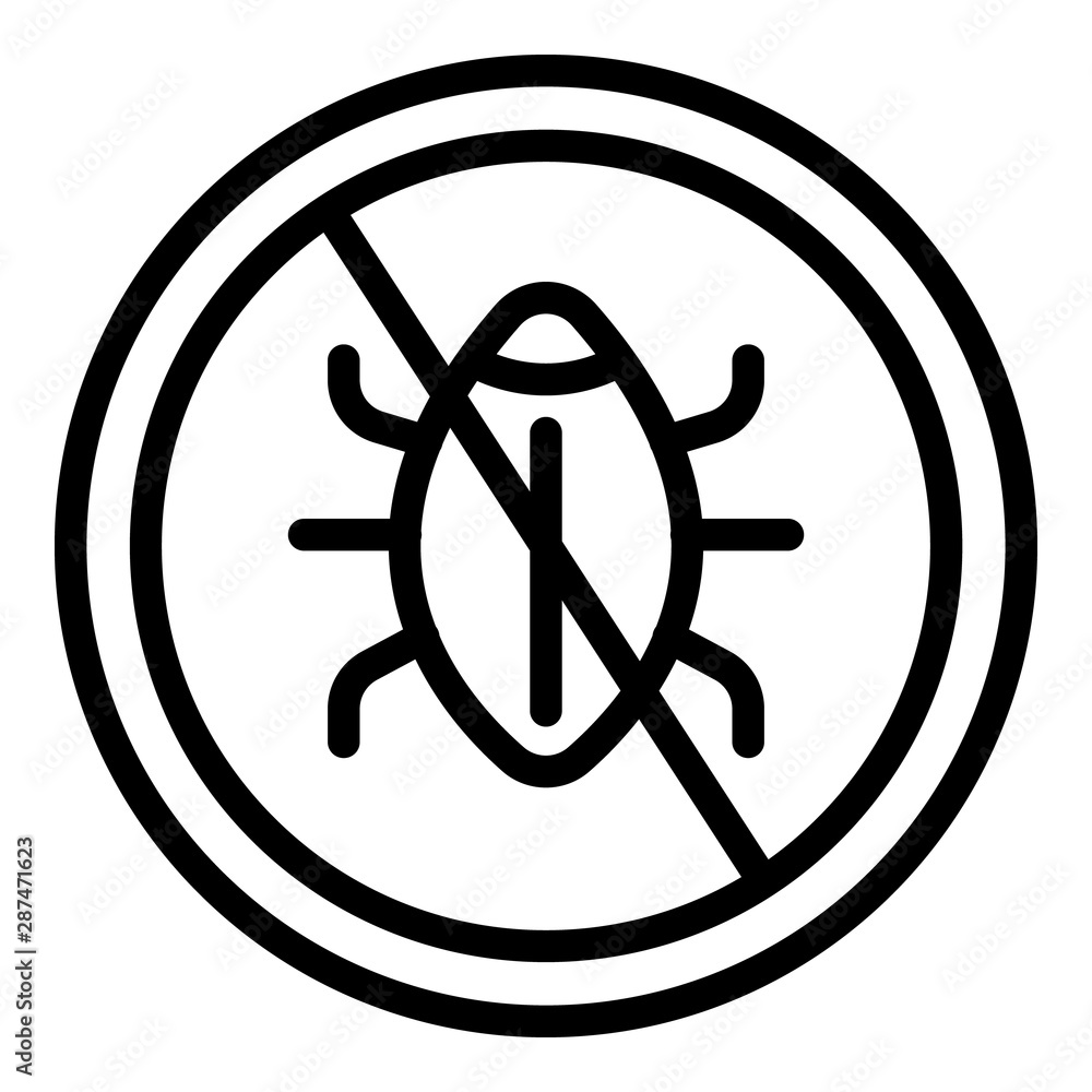Poster crossed beetle icon. outline crossed beetle vector icon for web design isolated on white background
