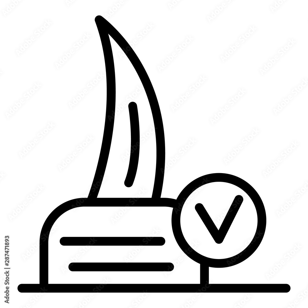 Poster cat claw icon. outline cat claw vector icon for web design isolated on white background