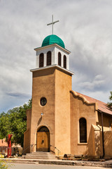 Fototapeta na wymiar Los Cerrillos New Mexico Saint Joseph's Catholic Church 