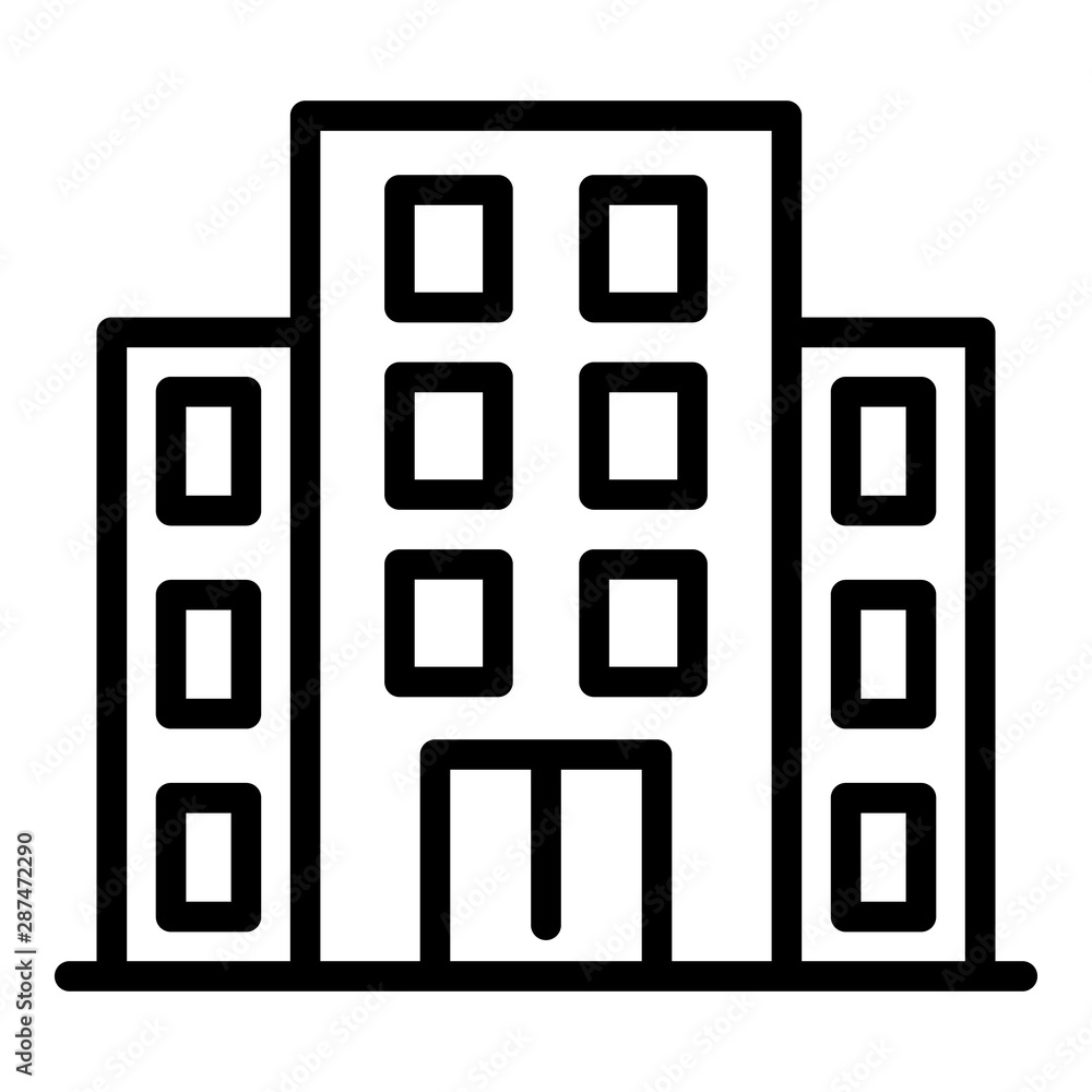 Aufkleber clinic building icon. outline cinic building vector icon for web design isolated on white background