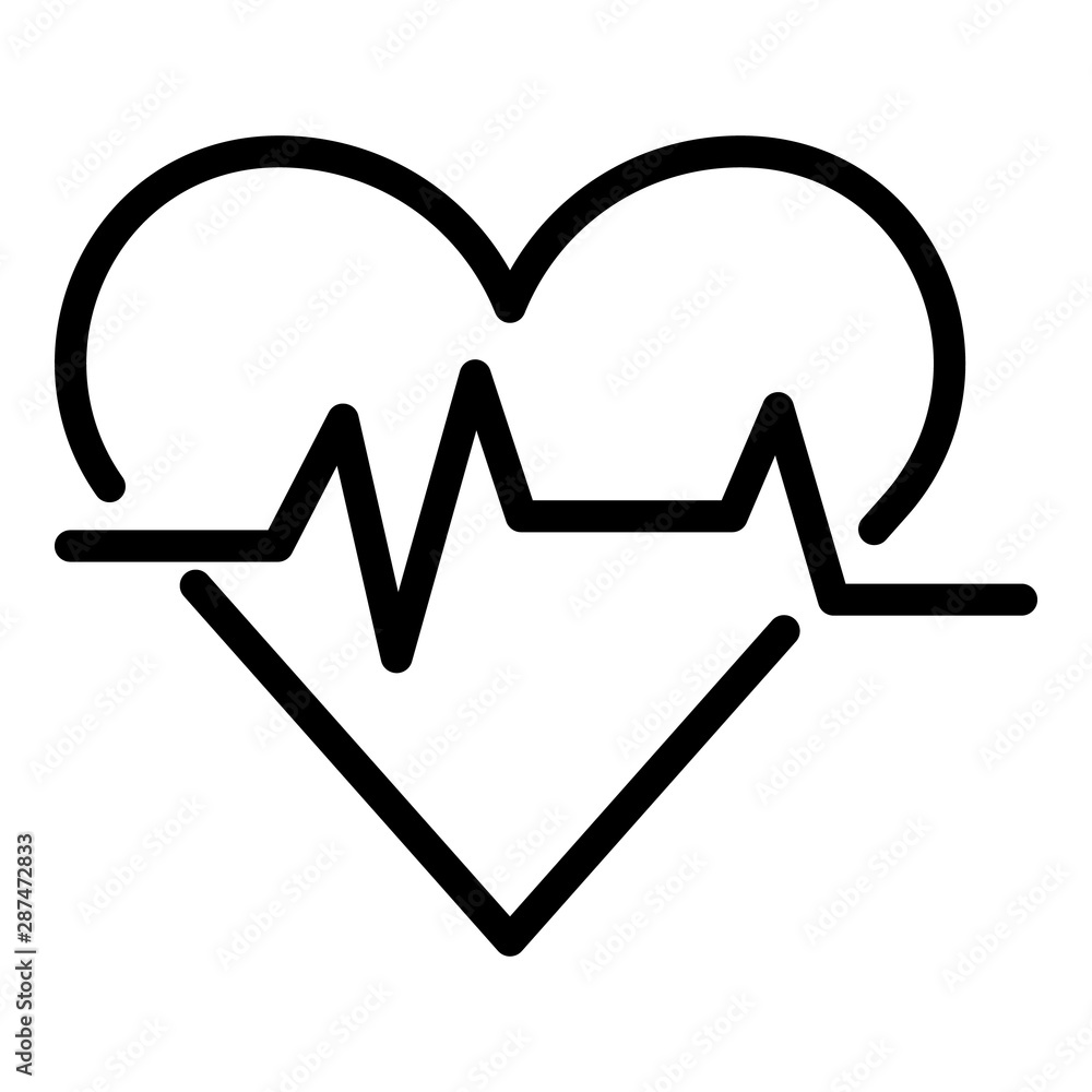 Aufkleber heart rate icon. outline heart rate vector icon for web design isolated on white background