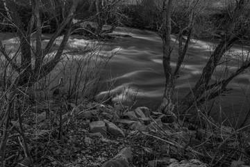 River in the woods in autumn