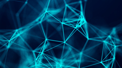 Abstract connection background. Network concept. Plexus. 3d rendering.