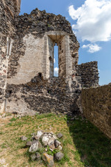 Ruins of the medieval St. Andrew church in Taliandorogdi, Hungary.