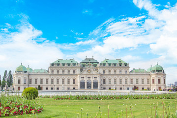 Obraz premium Beautiful view of the Belvedere Palace in Vienna, Austria