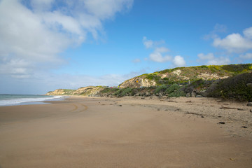 Crystal Cover State Park beach landscape. Escaping a hectic lifestyle. Healthy living. Sun sand vaes