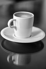 morning cup of coffee espresso