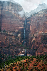Spring Waterfalls in Zion National Park
