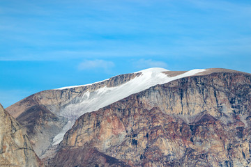 Glacier in Sam Ford Fjord on Baffin Island in Nunavut, Canada.