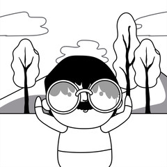 Grandfather cartoon vector design vector illustration