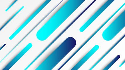 Abstract background with modern design style. With various patterns of memphis elements. The diagonal line element has a dark blue gradation with a white background