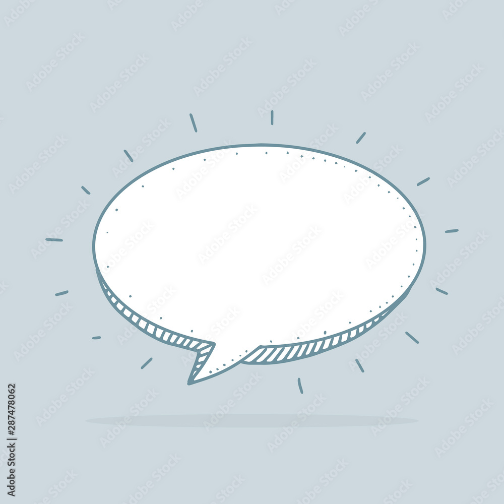 Poster speech bubble set in sketch hand drawn style. space for quote and text. vector illustration