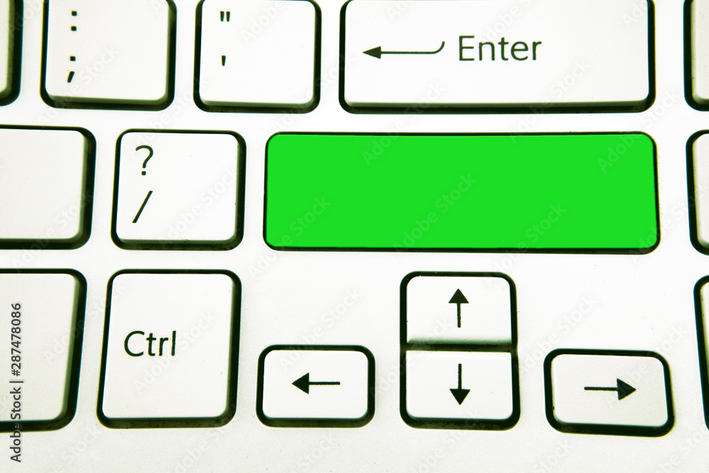 Leinwandbilder Design business concept Empty copy text for Web banners promotional material mock up template. Keyboard key Intention create text computer reflection message