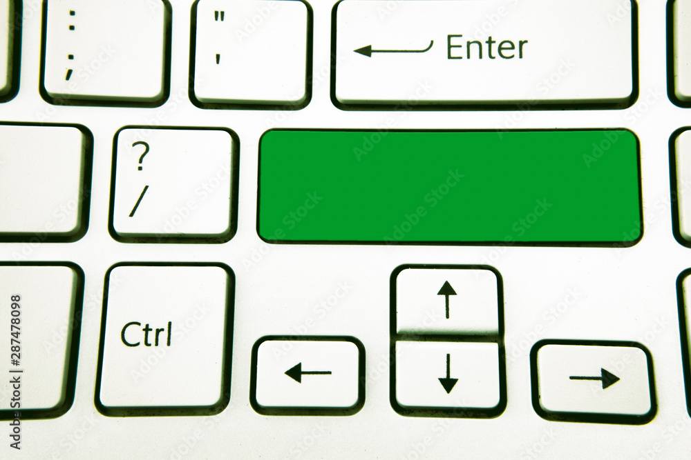 Leinwandbilder Design business concept Empty copy text for Web banners promotional material mock up template. Keyboard key Intention create text computer reflection message