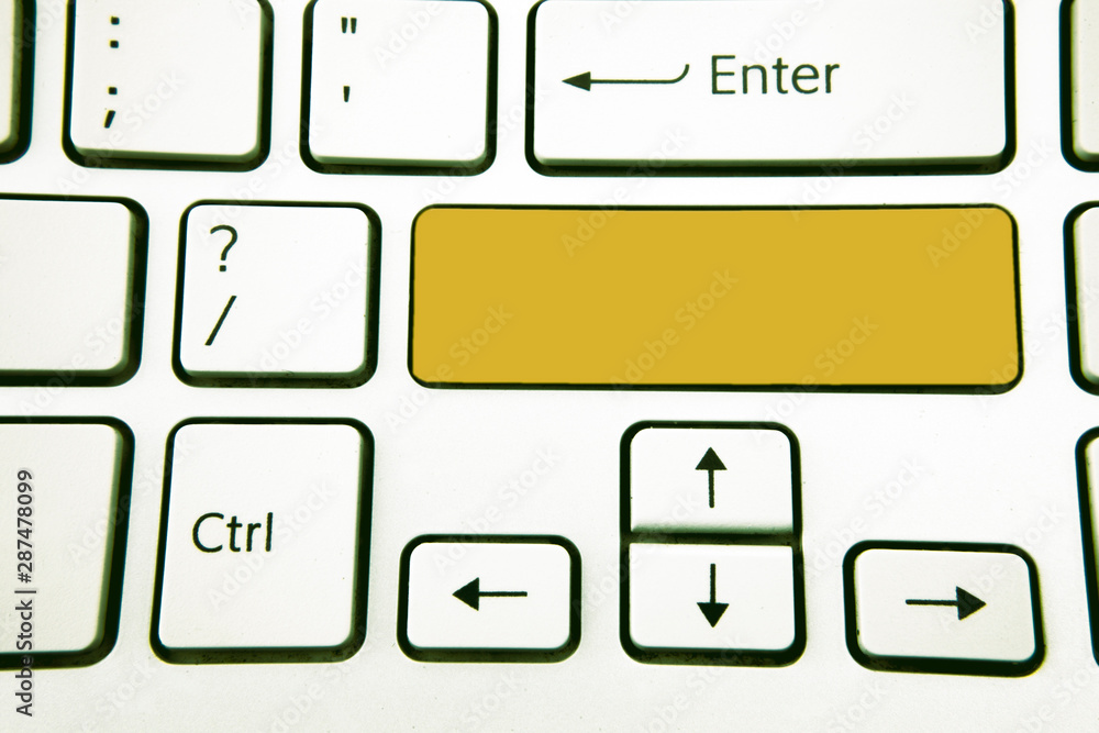 Leinwandbilder Design business concept Empty copy text for Web banners promotional material mock up template. Keyboard key Intention create text computer reflection message