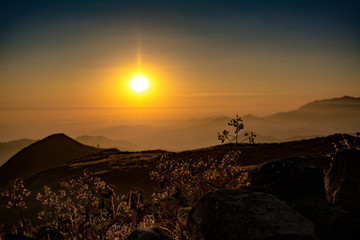 Sunset over the Andes