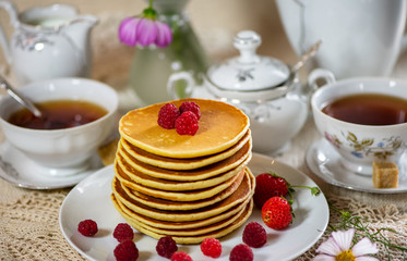 cake with fresh berries