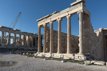 Temple The Erechtheion at Acropolis of Athens, Greece