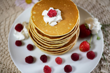 pancakes with fresh berries