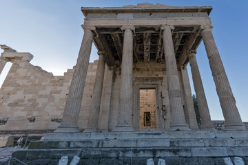 Temple The Erechtheion at Acropolis of Athens, Greece
