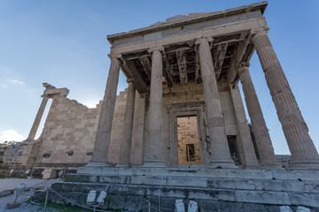 Obraz premium Temple The Erechtheion at Acropolis of Athens, Greece