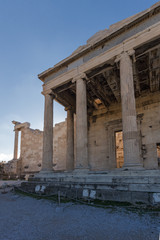 Temple The Erechtheion at Acropolis of Athens, Greece