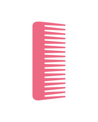 cute hair comb on white background