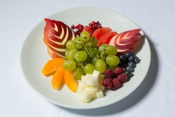 Fruit salad served for breakfast