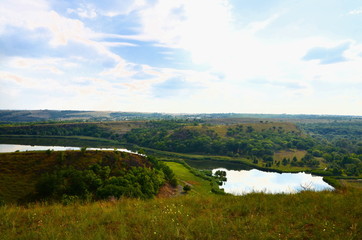  The Mius River flows into the Shterovskoye reservoir in two channels.