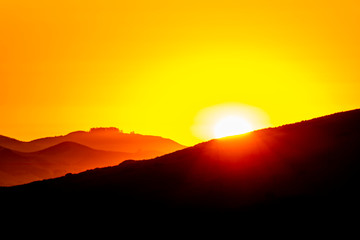 Sun or Horizon at Sunset 