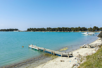 Fototapeta na wymiar Lagoon Beach at Kassandra Peninsula, Chalkidiki, Greece
